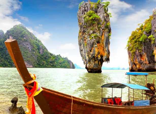 James Bond Island with lunch by big boat boat